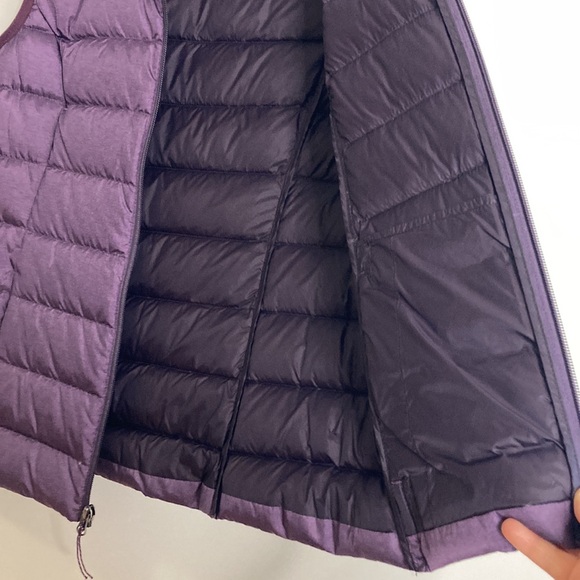Eddie Bauer Vest Womens XS Purple EB650 Goose Down Puffy Fall Winter - Picture 11 of 15